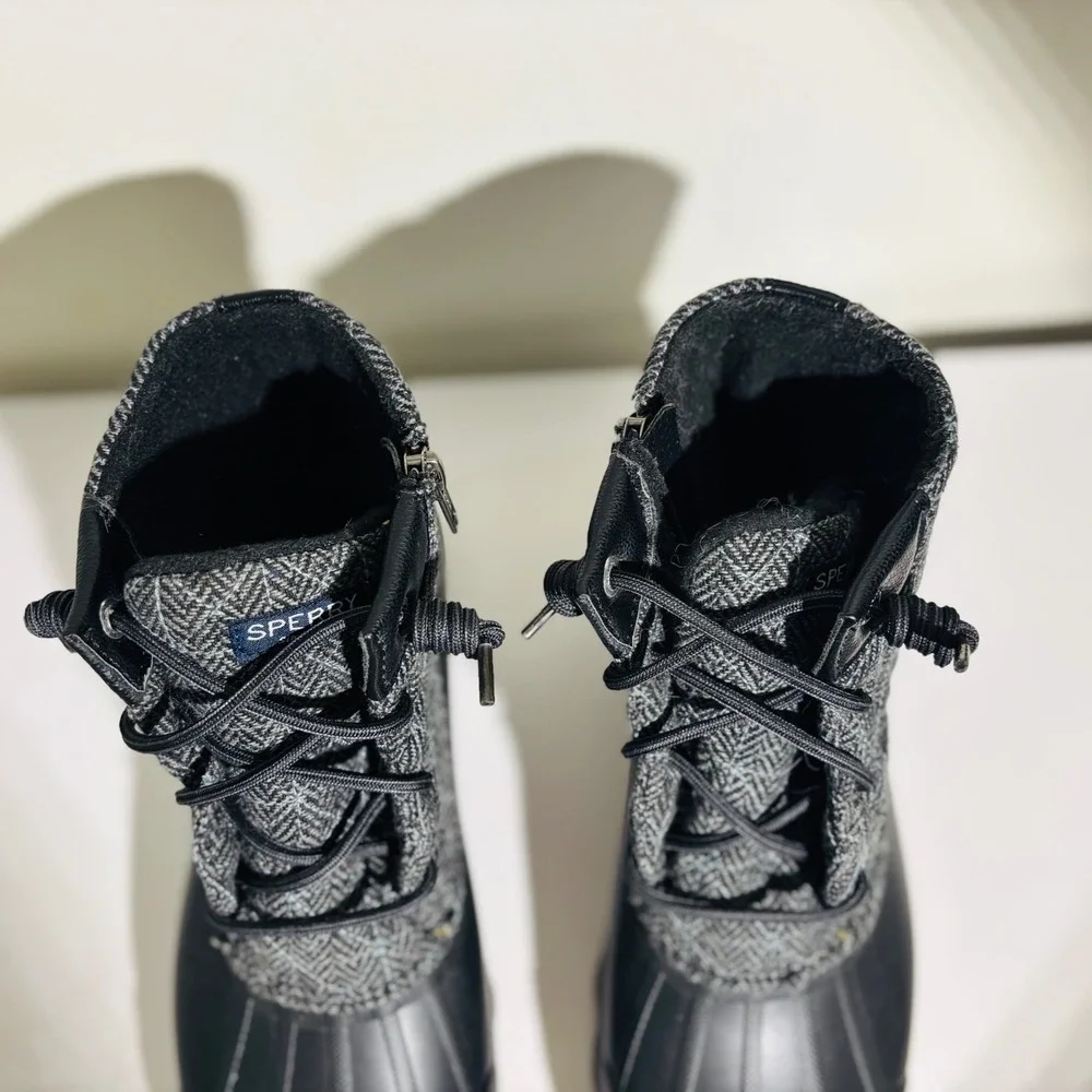 FINAL SALE 🚨 Sperry Syren Gulf Women's Duck Wool Boot 9.5 Grey/Black STS99766 - Picture 7 of 8